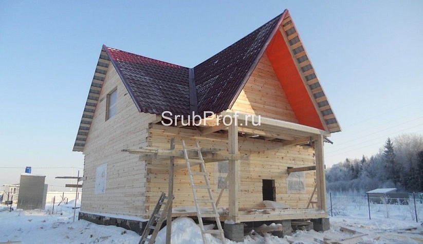 Дом из профилированного бруса 7,5х8,5