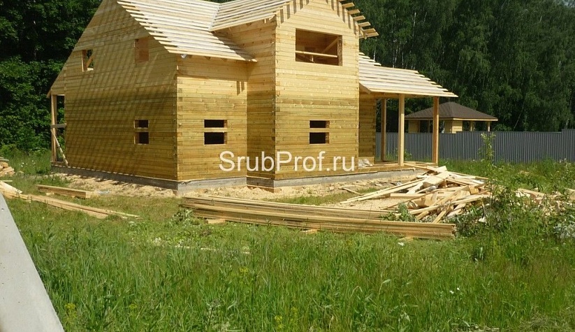 Полутораэтажный дом из бруса