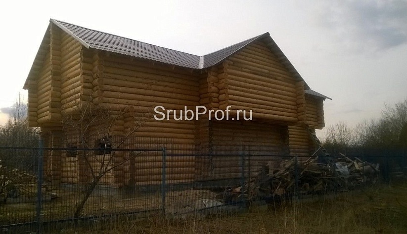 Рубка дома из бревна 11х15