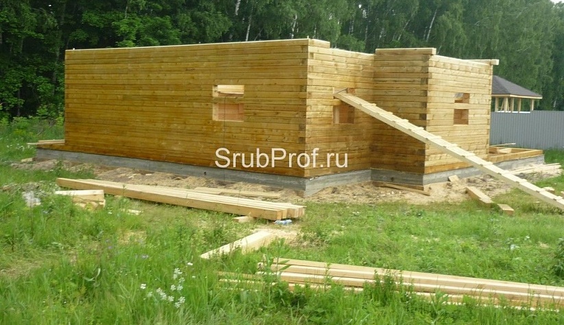 Полутораэтажный дом из бруса