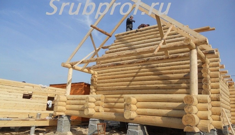 Сруб бани 6х6