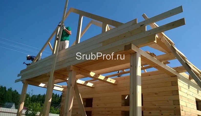 Баня из профилированного бруса 6х8 по проекту "Классная"