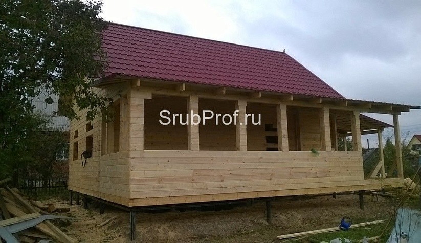 Одноэтажный дом из профилированного бруса 6х9