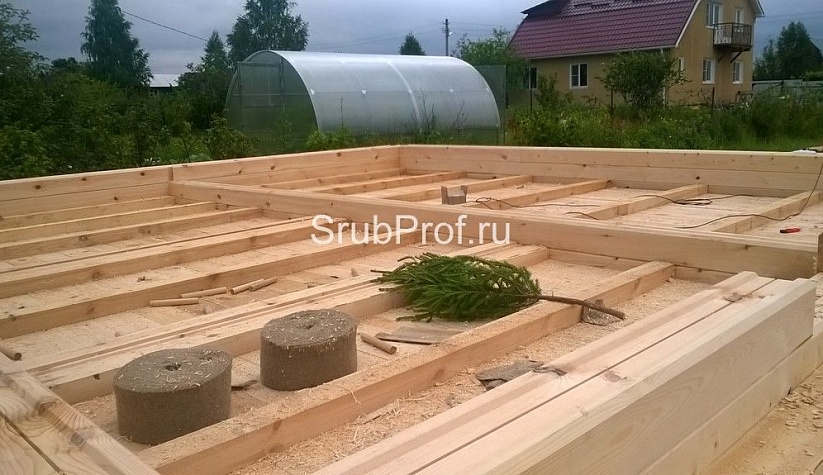 Баня из профилированного бруса 6х8 по проекту "Классная"