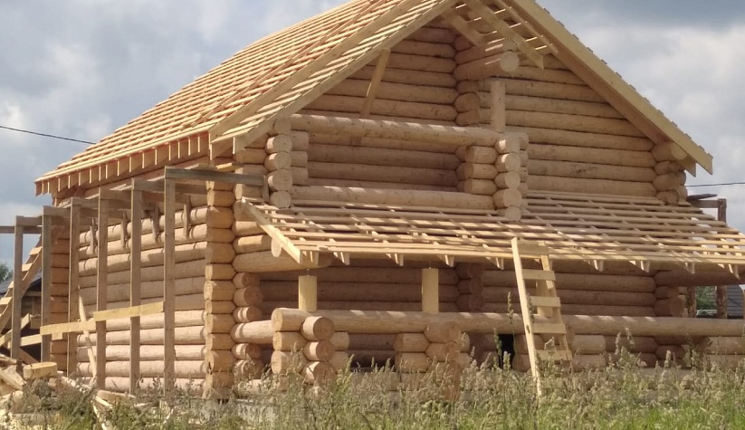 Дом 8х10м. Костромская обл., Красносельский район. д.Марфино