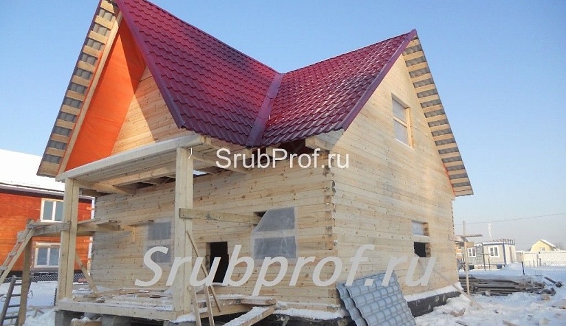 Дом из профилированного бруса 7,5х8,5