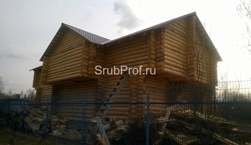 Рубка дома из бревна 11х15