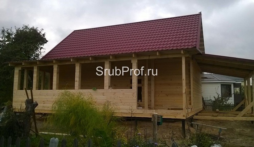 Одноэтажный дом из профилированного бруса 6х9