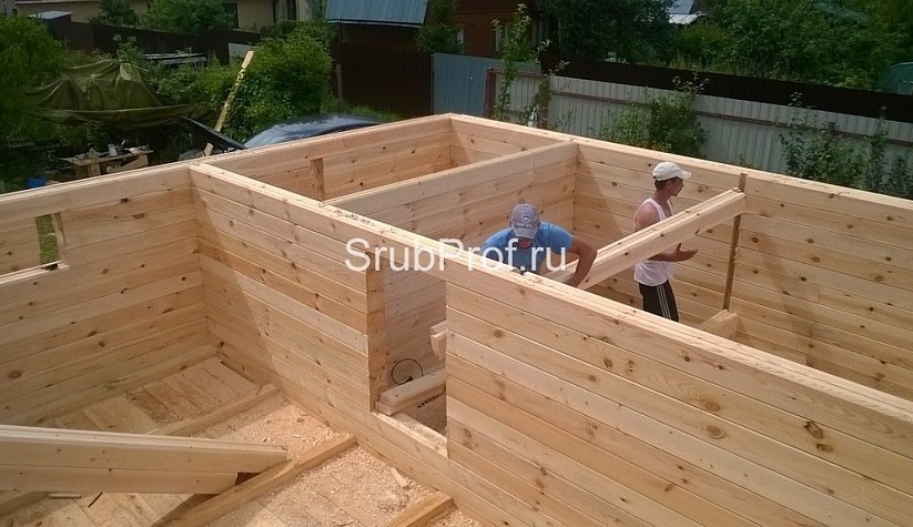 Баня из профилированного бруса 6х8 по проекту "Классная"