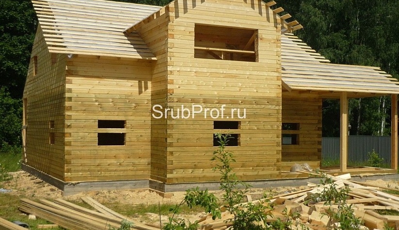 Полутораэтажный дом из бруса