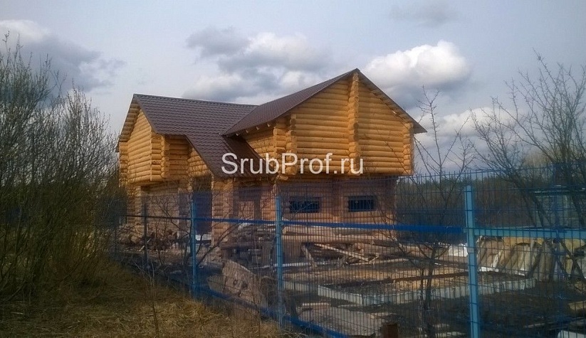 Рубка дома из бревна 11х15