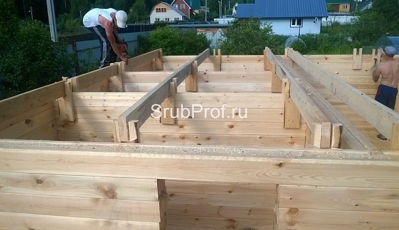 Баня из профилированного бруса 6х8 по проекту "Классная"