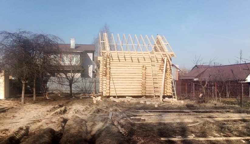 Баня из строганного бревна 6х6м. Округ Домодедово, Востряково
