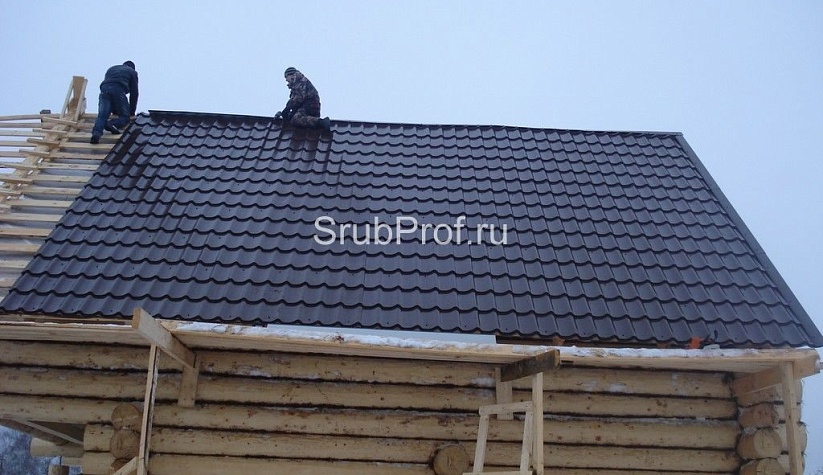Строительство дома из строганного бревна 6х8