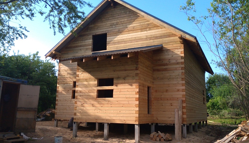 Дом из профилированного бруса 8*9 м, с. Подберезники, Коломна
