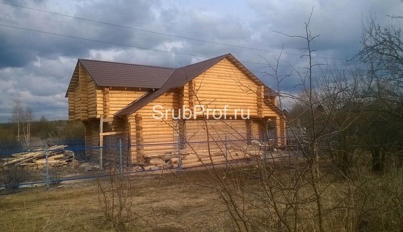 Рубка дома из бревна 11х15