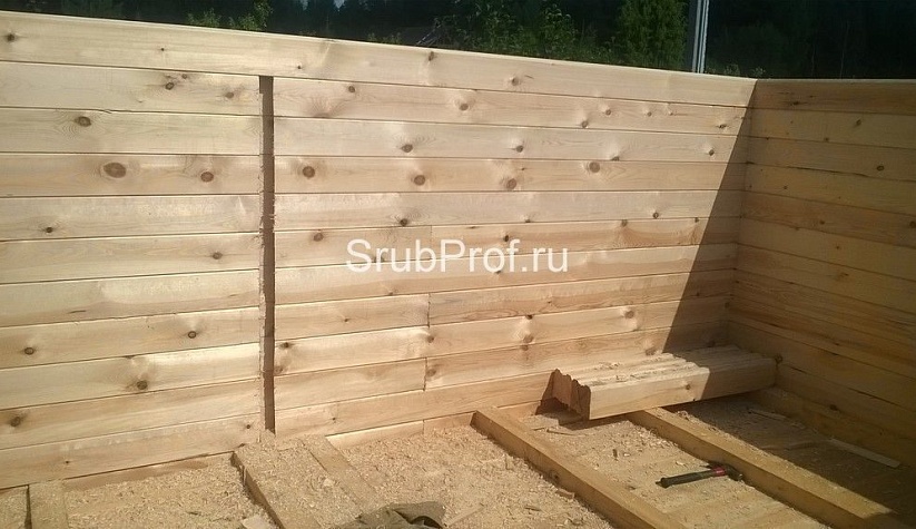 Баня из профилированного бруса 6х8 по проекту "Классная"
