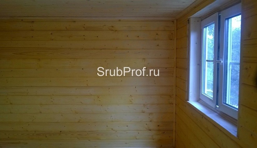 Отделка бани с ломаной крышей