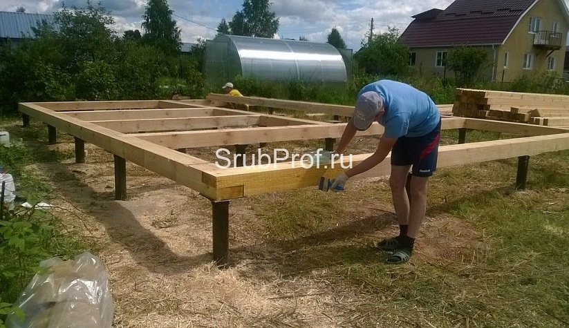 Баня из профилированного бруса 6х8 по проекту "Классная"