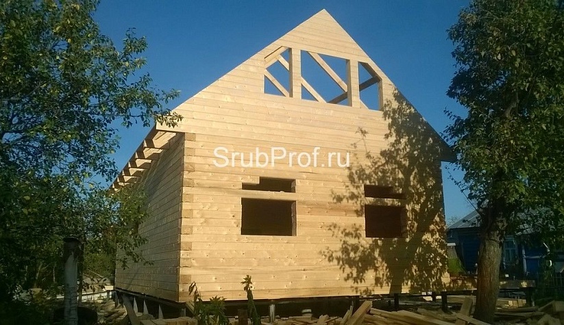 Одноэтажный дом из профилированного бруса 6х9