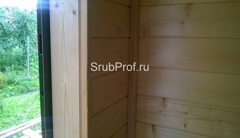 Отделка бани с ломаной крышей