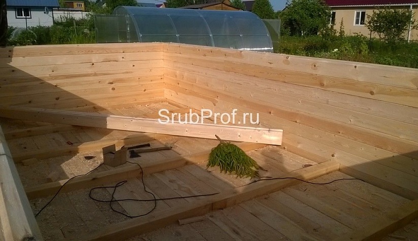Баня из профилированного бруса 6х8 по проекту "Классная"