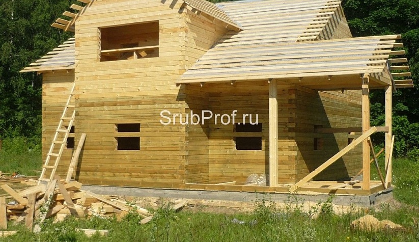 Полутораэтажный дом из бруса