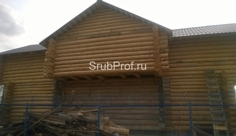 Рубка дома из бревна 11х15