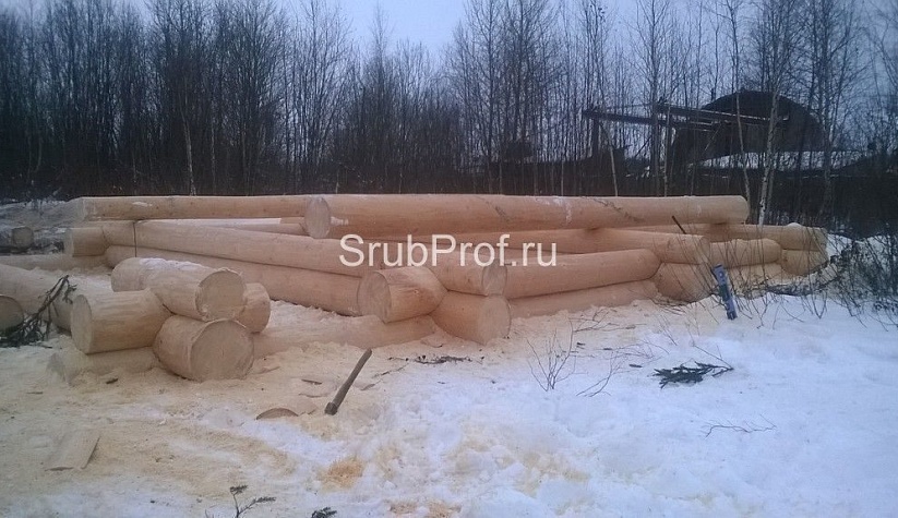 Строительство дома из строганного бревна 6х8