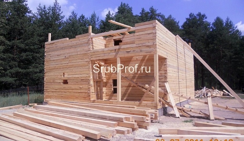 Дом из бруса 8х10 под усадку