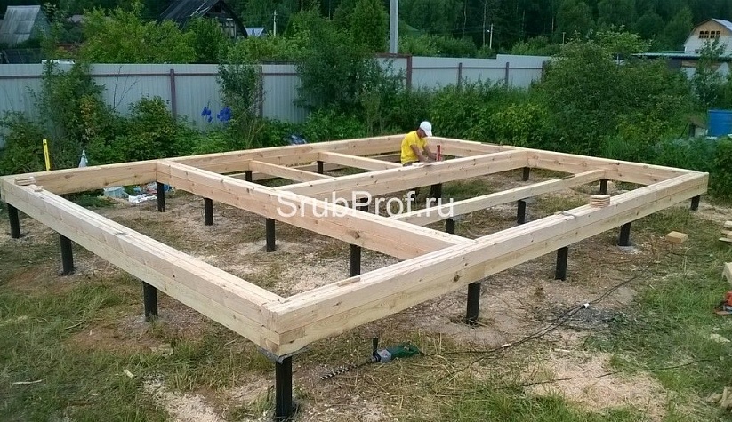 Баня из профилированного бруса 6х8 по проекту "Классная"