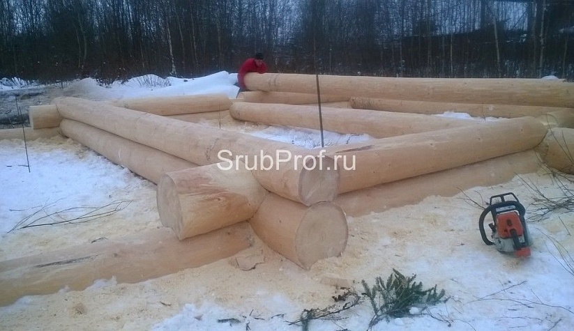 Строительство дома из строганного бревна 6х8