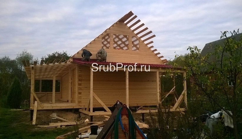 Одноэтажный дом из профилированного бруса 6х9