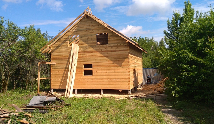 Дом из профилированного бруса 8*9 м, с. Подберезники, Коломна