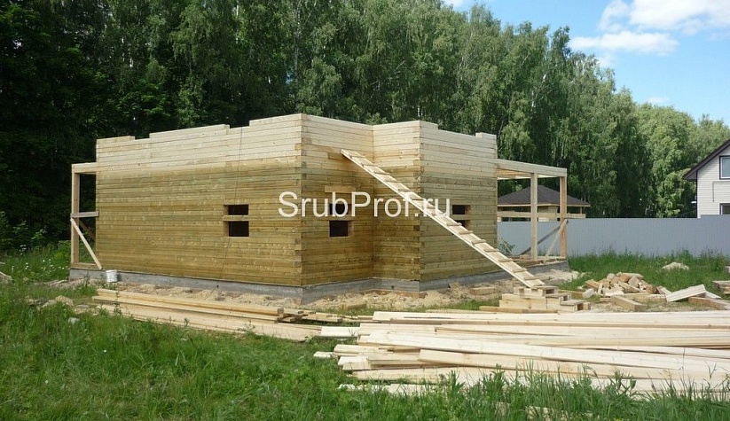 Полутораэтажный дом из бруса