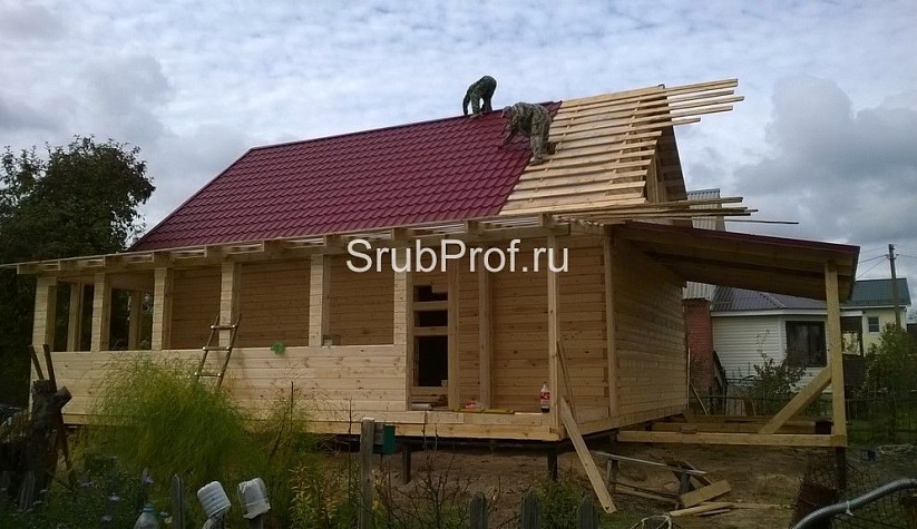 Одноэтажный дом из профилированного бруса 6х9